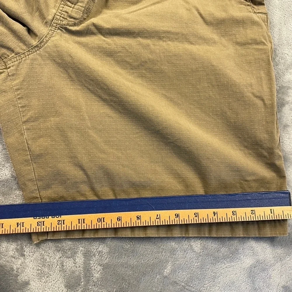 Gap Factory Store Men's XL Ripstop Hiking Shorts Khaki Tan Built-in Belt Cotton